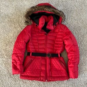 Red womens nor the face puffer jacket - size medium